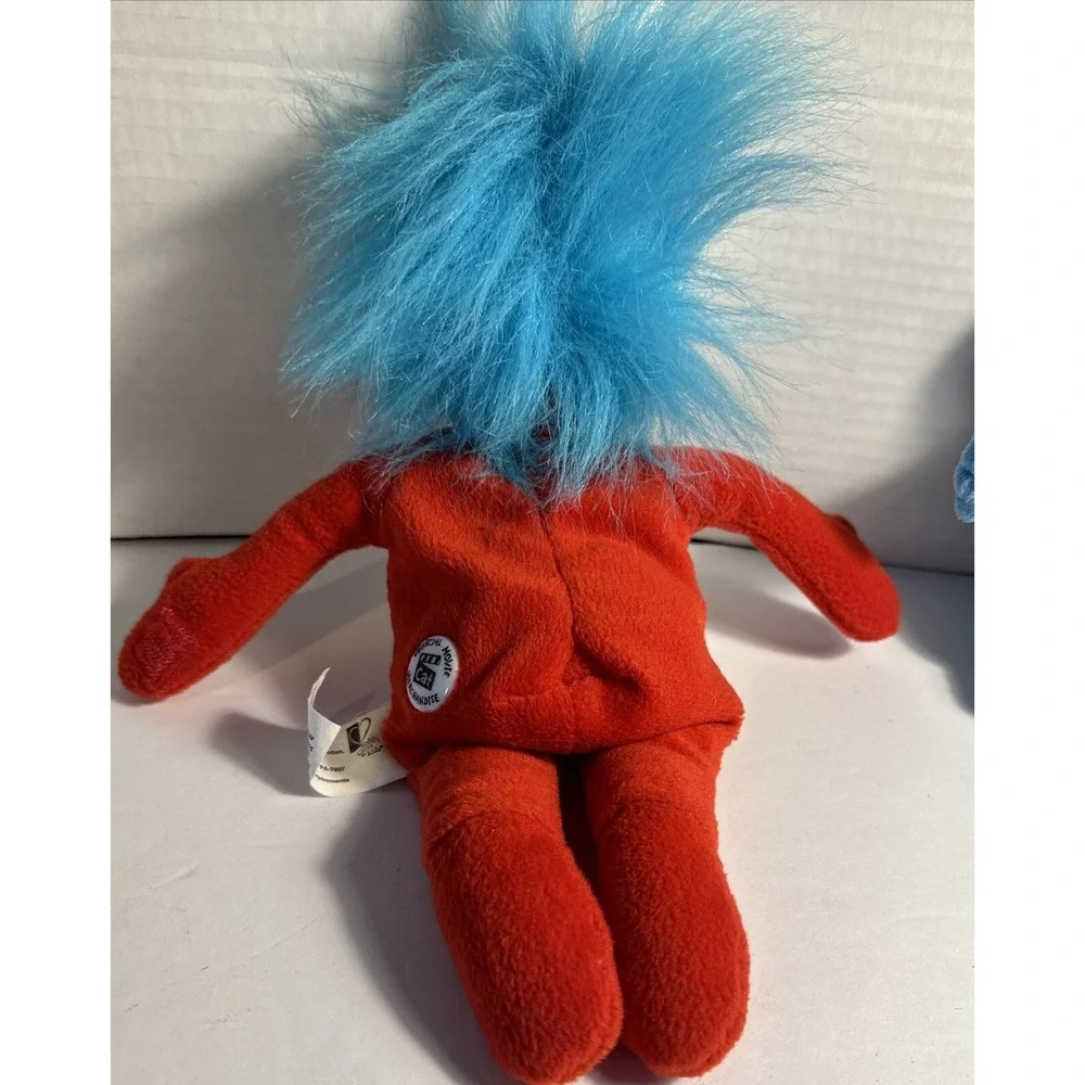 Kohls Dr Seuss Thing 1 With Free Cookie Monster Bean Bag By Sesame Street VG